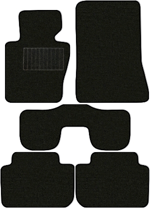 Коврики текстильные "Стандарт" для BMW X3 I (suv / E83) 2006 - 2010, черные, 5шт.