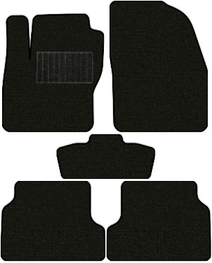 Коврики текстильные "Комфорт" для Ford Focus II (хэтчбек 5 дв / CB4) 2007 - 2011, черные, 5шт.