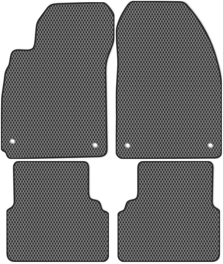 Коврики ЭВА "EVA сота" для Saab 9.3 (кабриолет) 2003 - 2007, серые, 4шт.