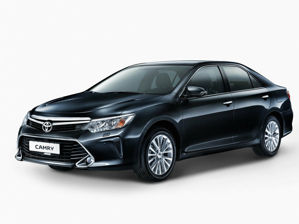 Коврики текстильные "Стандарт" для Toyota Camry (седан / XV55) 2014 - 2017, черные, 5шт.