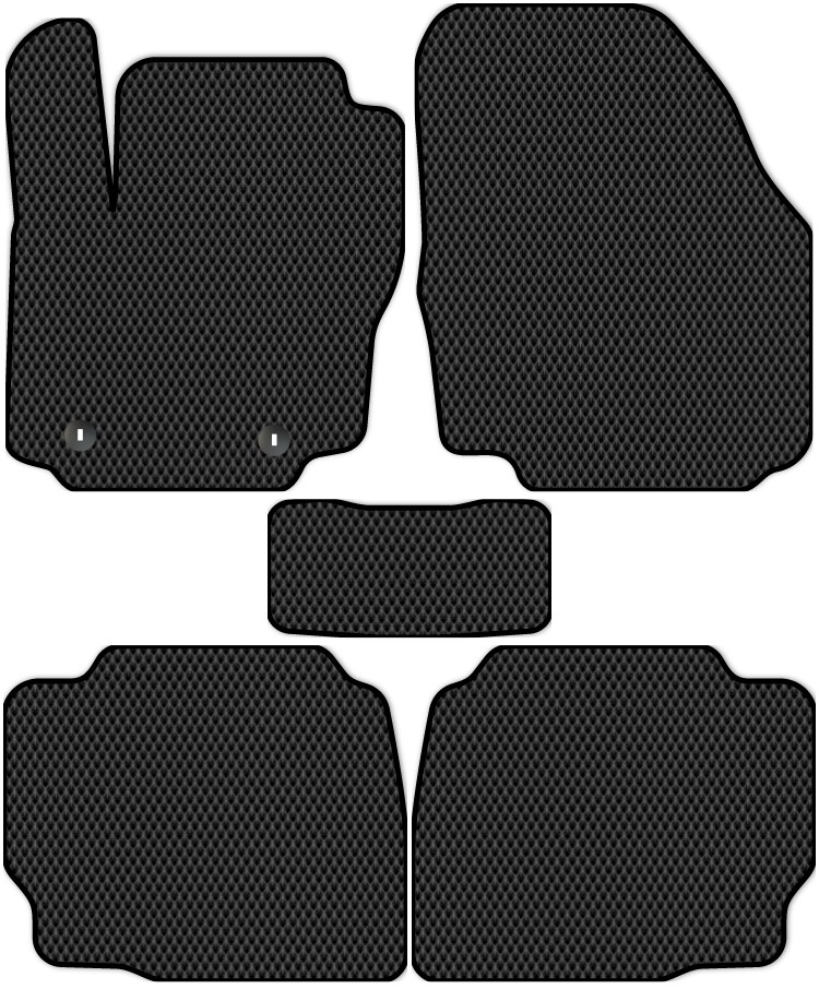 Коврики ЭВА "EVA ромб" для Ford Mondeo IV (седан / BD) 2007 - 2010, черные, 5шт.