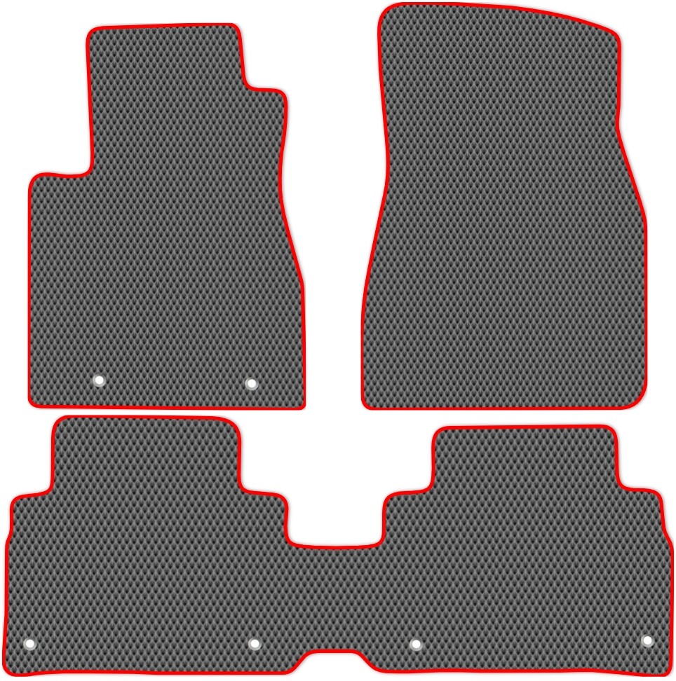 Коврики ЭВА "EVA ромб" для Lexus RX300 (suv / MCU35) 2003 - 2006, серые, 3шт.