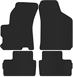 Коврики ЭВА "Ромб" для Chery indiS S18D (хэтчбек 5 дв) 2011 - 2016, черные, 4шт.